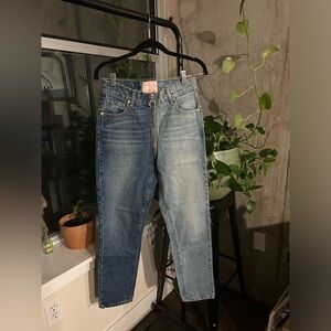 REVICE Yin Yang Two Tone Cropped Zipper Jeans. Size 27